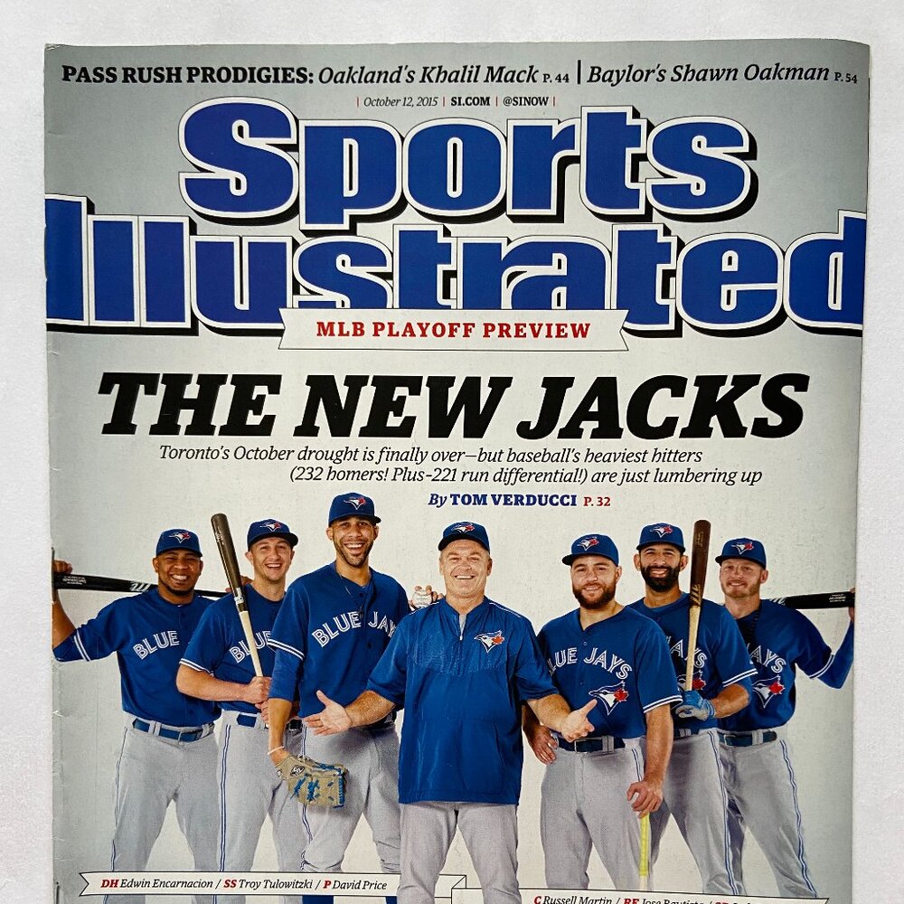 Sports Illustrated Magazine 10/12/2015 Toronto Blue Jays Cover With Label